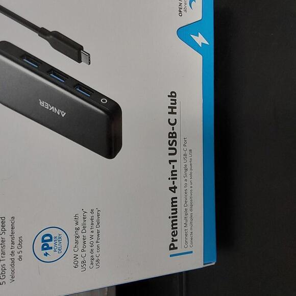 USB C Hub, 4-in-1 USB-C, with 60W PD, 3 USB-A, 1 USB-C | Anker - Picture 3 of 10